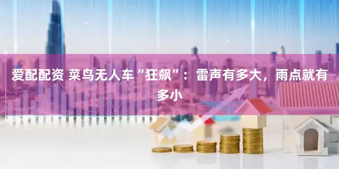 爱配配资 菜鸟无人车“狂飙”：雷声有多大，雨点就有多小